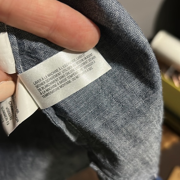 Tailored Gap denim chambray Byron down shirt - Picture 9 of 13